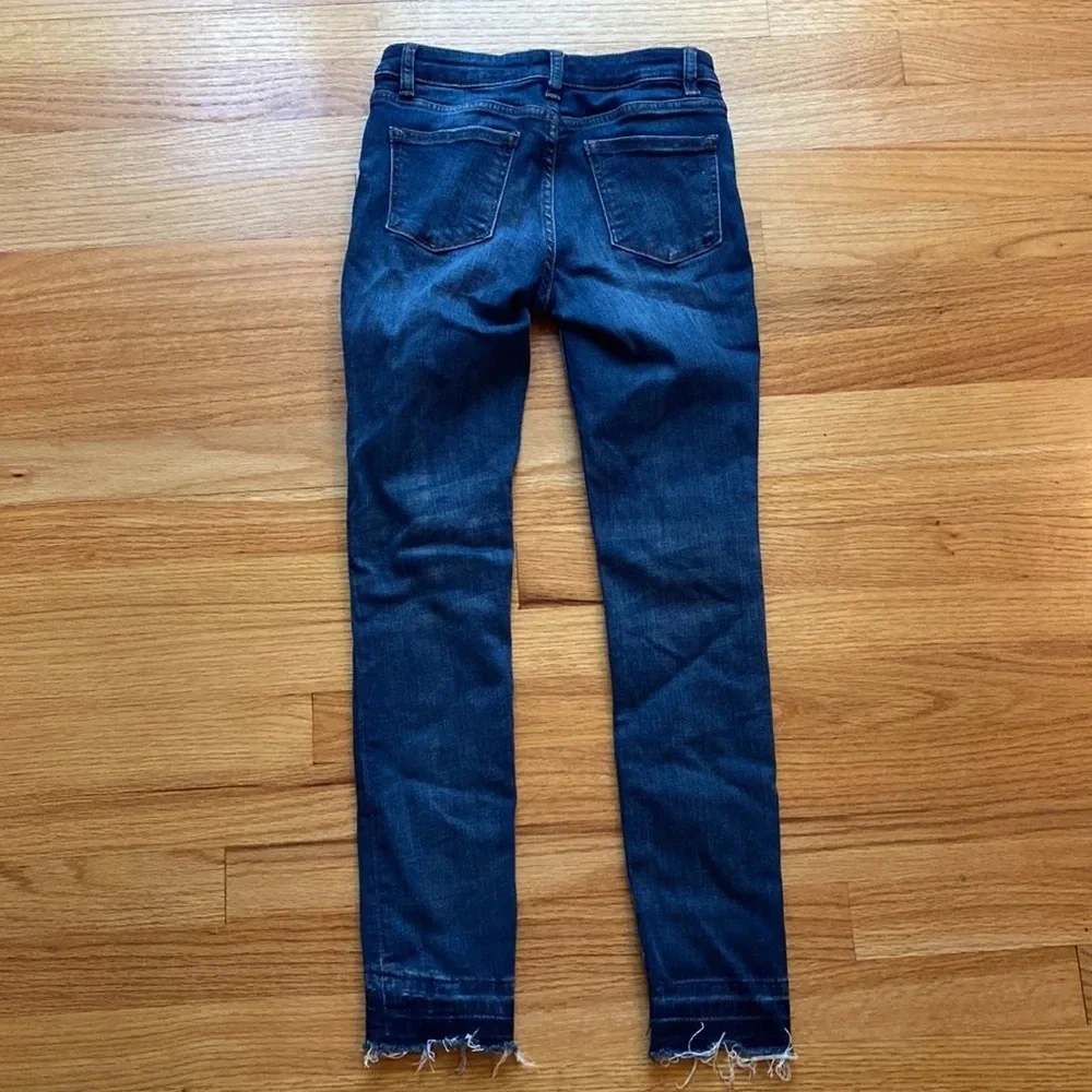 DL1961 Chloe Denim Jeans Preston Wash Raw Distressed Released Hem‎ Like New 10
